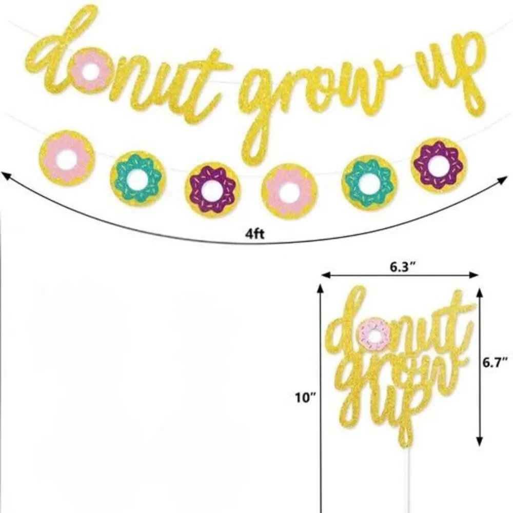 Donut Grow Up Birthday Party Decoration Set | New